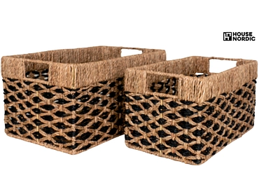 Set mit 2 Aufbewahrungsboxen SALAR schwarz