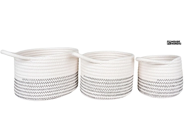 Set mit 3 Aufbewahrungsboxen ALGAR weiss