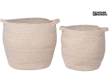 Set mit 2 Aufbewahrungsboxen LAMAS beige