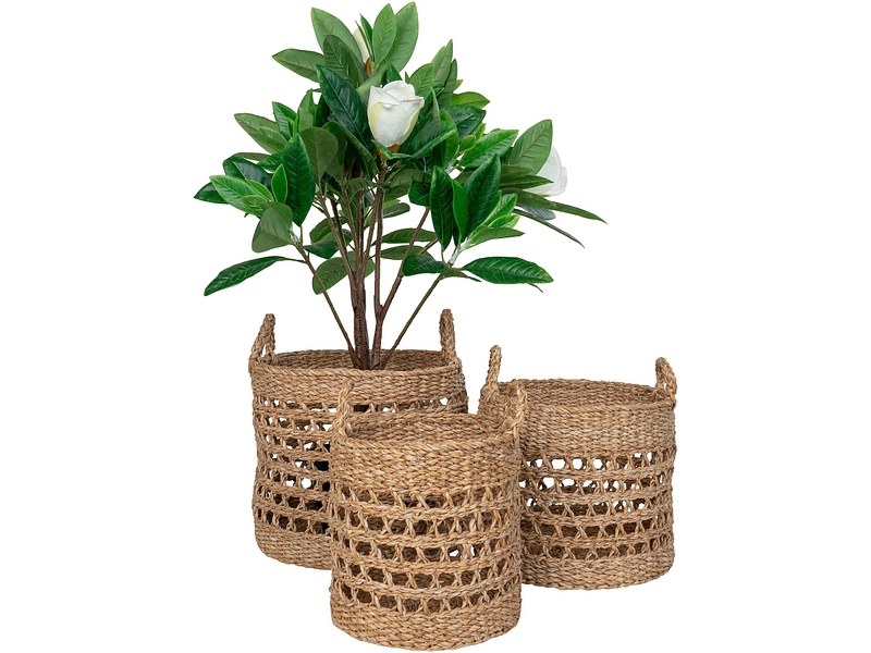 Set mit 3 Aufbewahrungsboxen BALOK natürliches holz