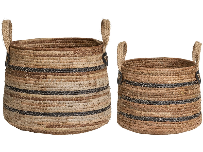 Set mit 2 Aufbewahrungsboxen ERBA natürliches holz