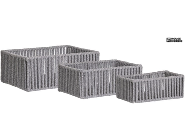 Set mit 3 Aufbewahrungsboxen ARESE beton grau