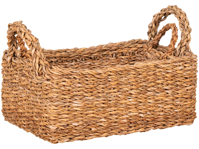 Set di 2 contenitori MORELLA legno naturale