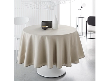 Runde Tischdecke ELENA Polyester beige