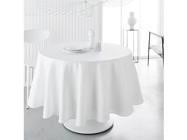 Tovaglia rotonda ELENA poliestere bianco