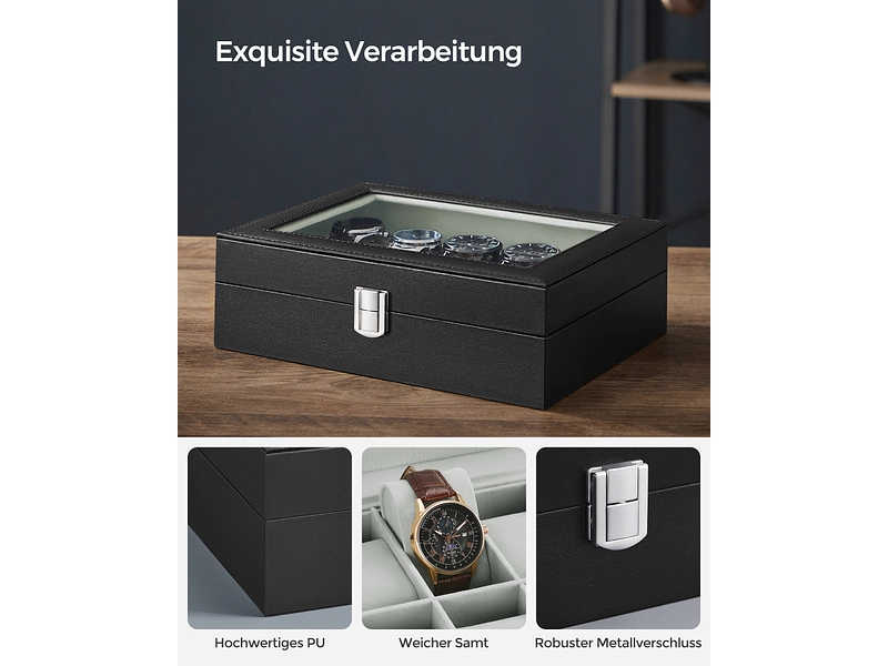 Uhrenschachtel WATCH schwarz Uhrenschachtel WATCH schwarz