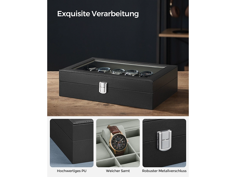 Uhrenschachtel WATCH schwarz Uhrenschachtel WATCH schwarz