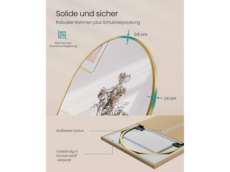 Psyche-Spiegel SONGMICS ROMY