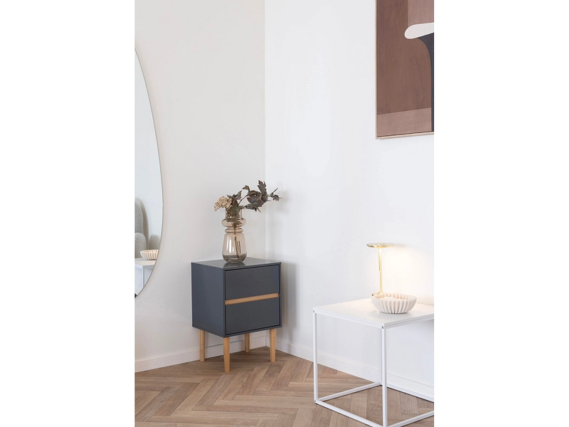 Nachttisch HOUSE NORDIC BISLEY 2 Schubladen