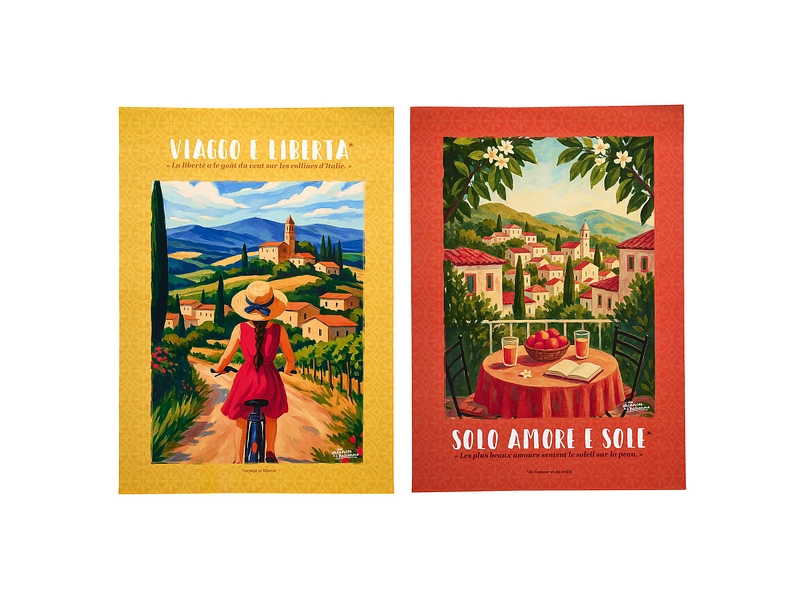Poster DOLCE VITA 1 pezzo carta multicolore
