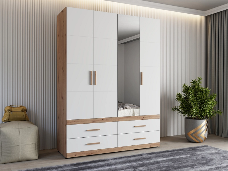 Drehtürenschrank HAMILTON weiss