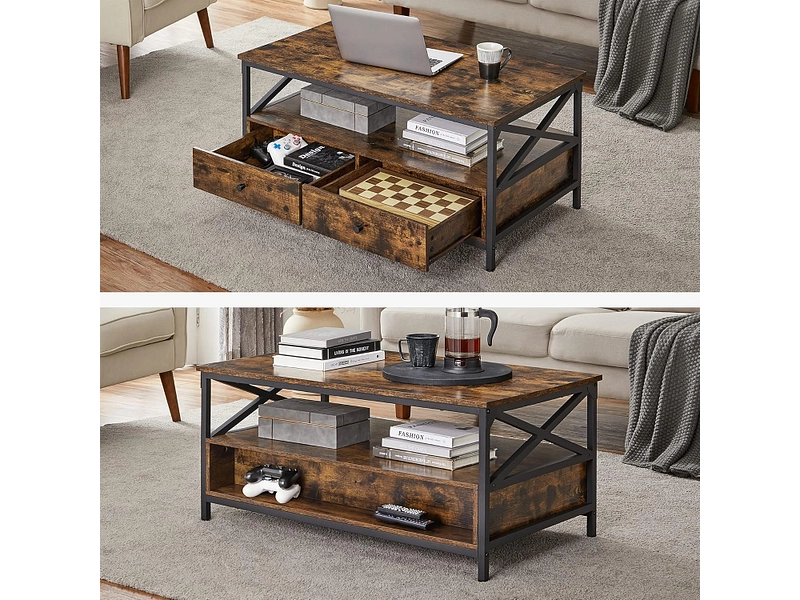 SONGMICS Couchtish RUSTIK