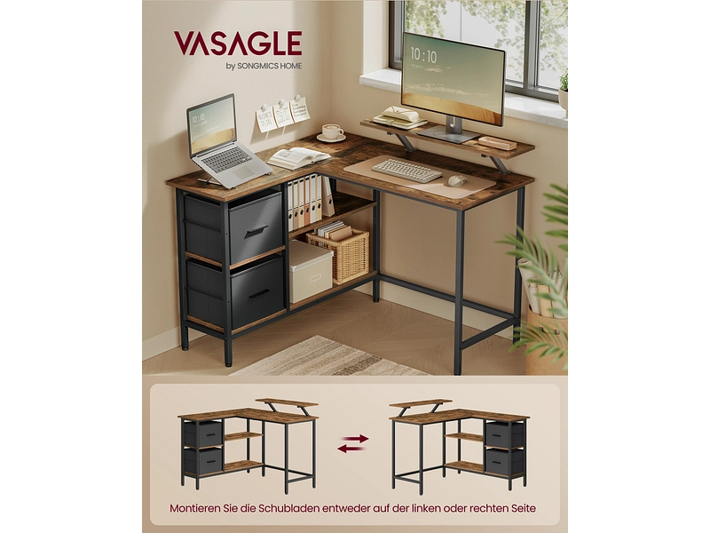 Bureau d'angle SONGMICS RUSTIK