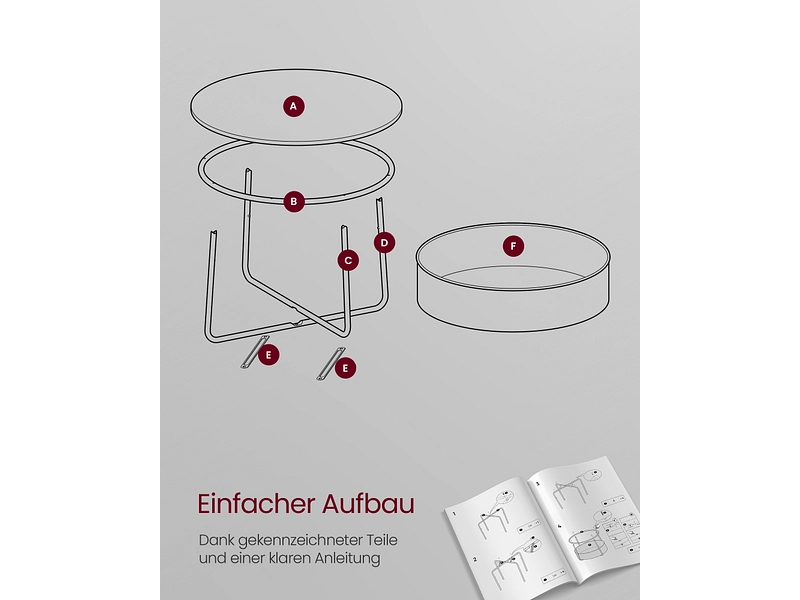 SONGMICS Couchtish SADY
