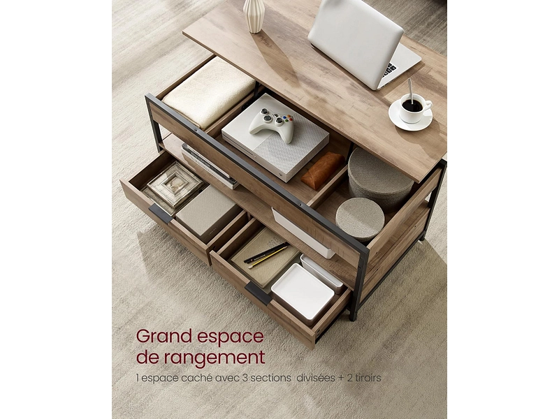 SONGMICS Tavolino RUSTIK