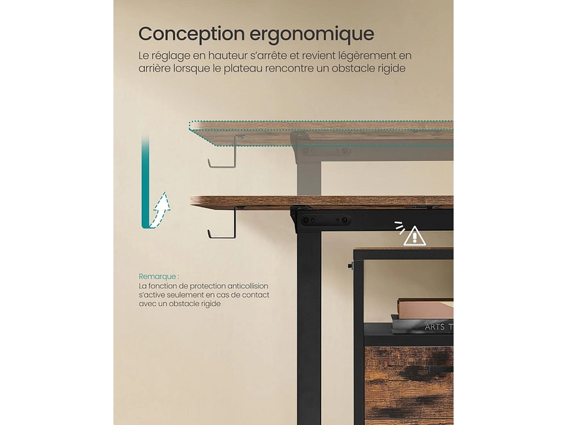 Bureau électrique SONGMICS RUSTIK