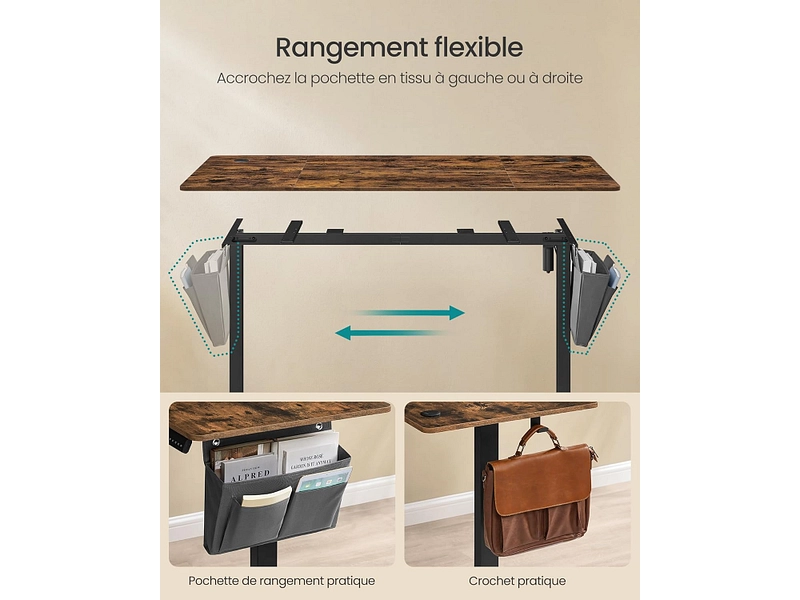 Bureau électrique SONGMICS RUSTIK
