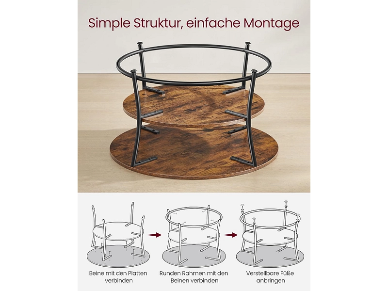SONGMICS Table basse RUSTIK