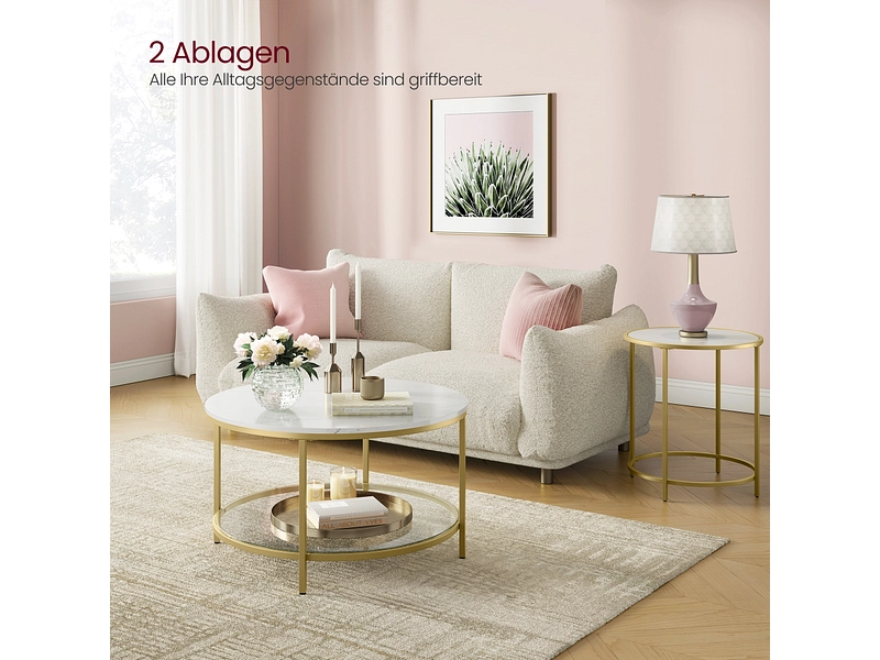 SONGMICS Couchtish CRYSTAL