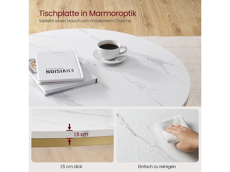 SONGMICS Couchtish CRYSTAL