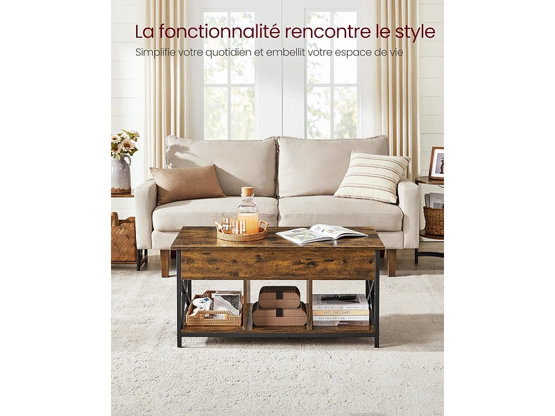 SONGMICS Couchtish RUSTIK