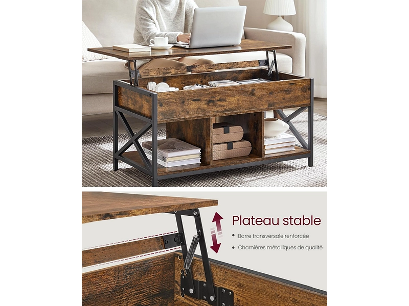 SONGMICS Couchtish RUSTIK