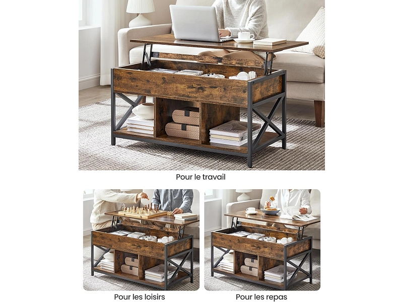 SONGMICS Couchtish RUSTIK