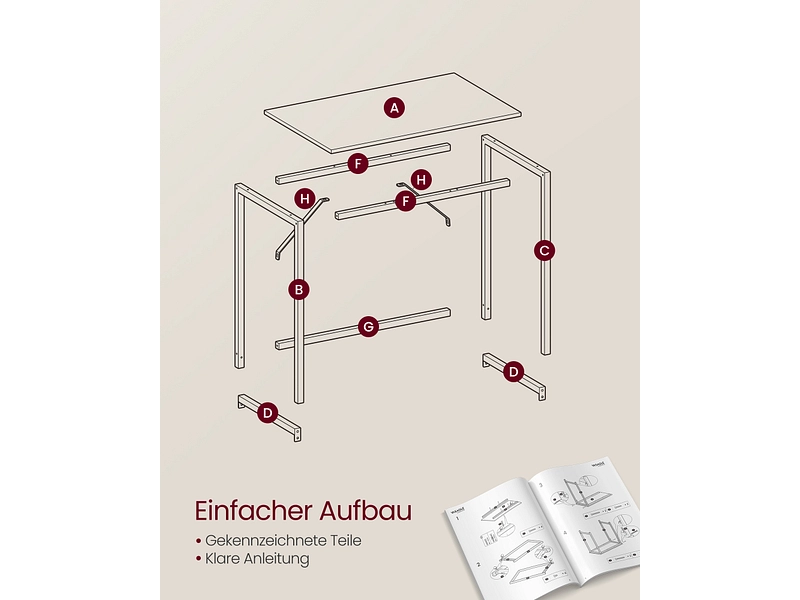 Schreibtisch SONGMICS RUSTIK