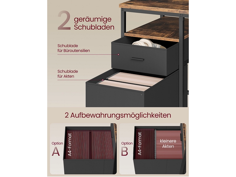 Schreibtisch SONGMICS RUSTIK