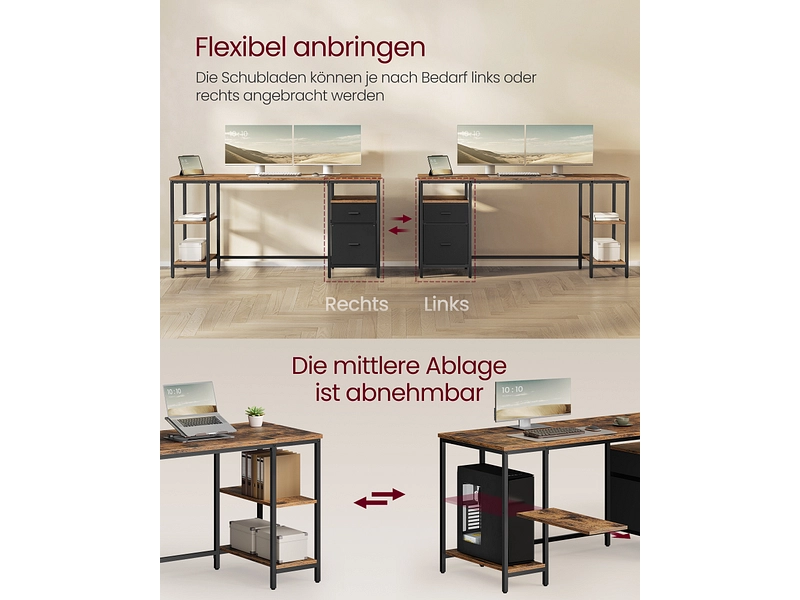 Schreibtisch SONGMICS RUSTIK