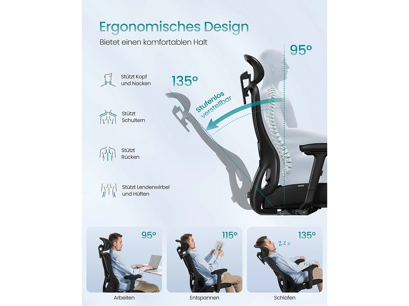 Bürosessel SONGMICS OFFICE