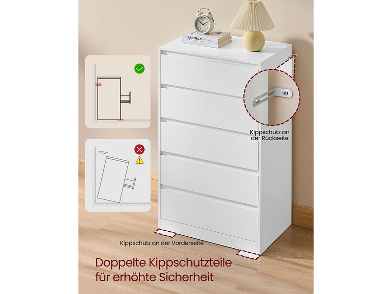 Kommode SONGMICS SADY 5 Schubladen