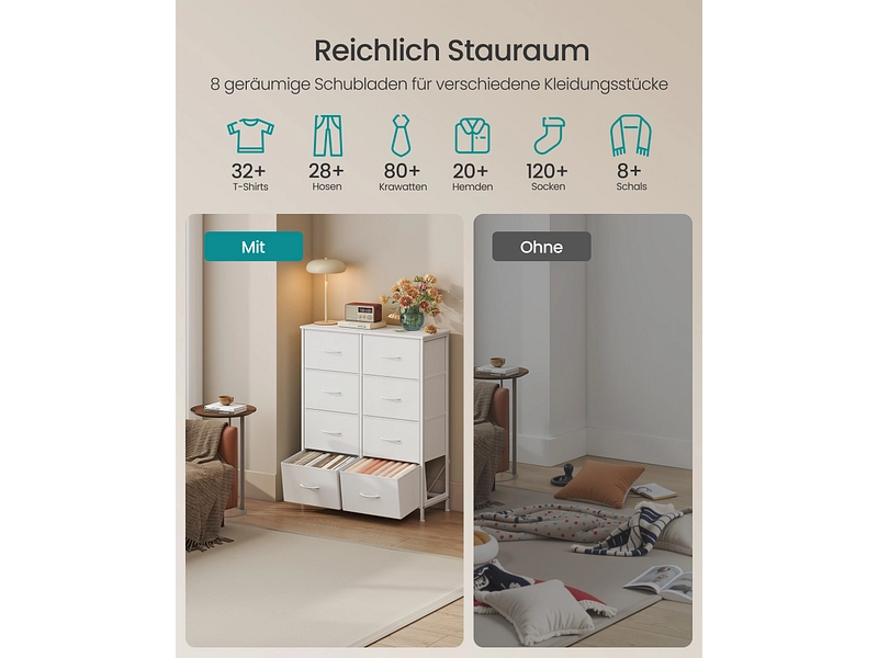 Kommode SONGMICS SADY 8 Schubladen