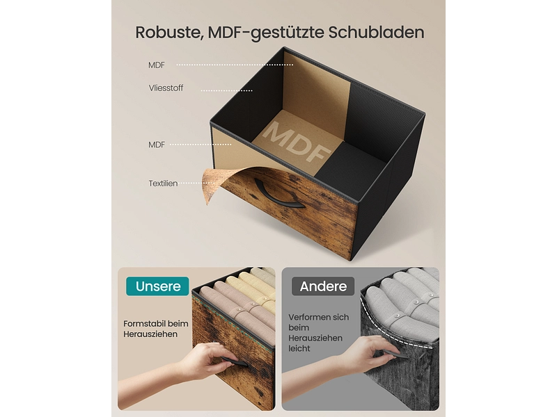 Kommode SONGMICS RUSTIK 7 Schubladen