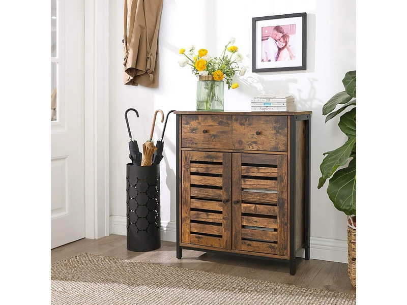 Kommode SONGMICS RUSTIK 2 Türen 2 Schubladen Kommode SONGMICS RUSTIK 2 Türen 2 Schubladen