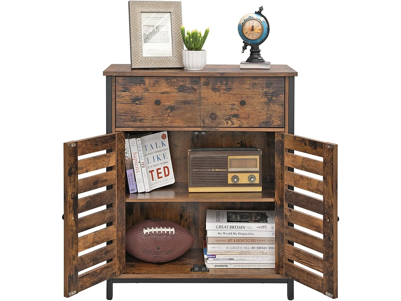 Kommode SONGMICS RUSTIK 2 Türen 2 Schubladen Kommode SONGMICS RUSTIK 2 Türen 2 Schubladen