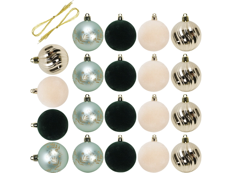 Set 20 Weihnachtskugeln MERRY