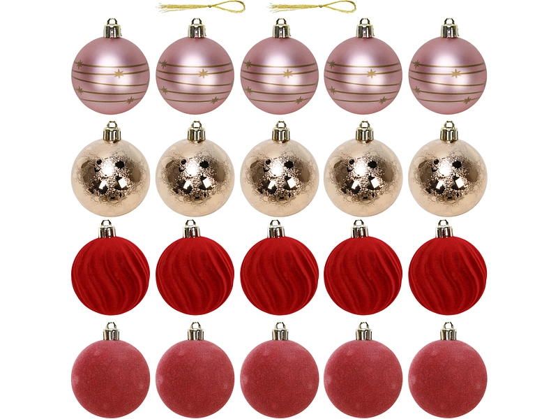 Set 20 palle di Natale MERRY Set 20 palle di Natale MERRY