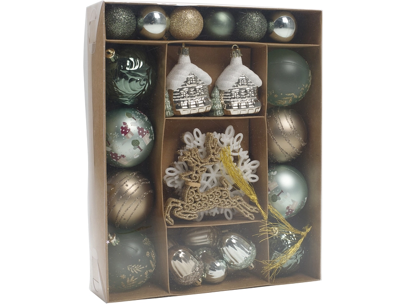Set 38 Weihnachtskugeln MERRY
