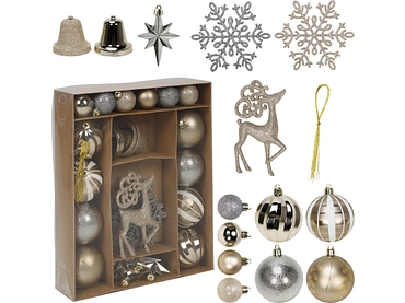 Set 38 Weihnachtskugeln MERRY