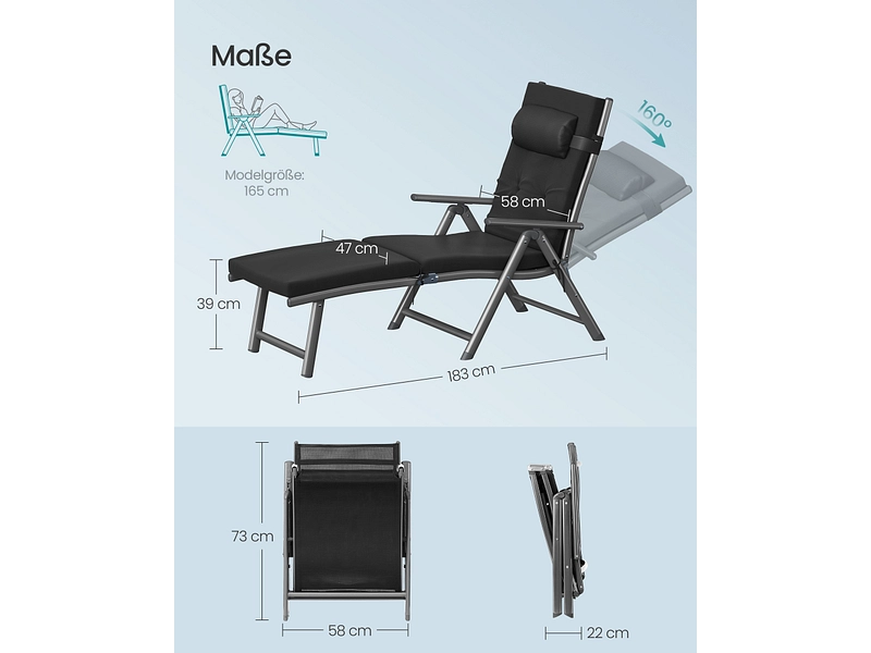 SONGMICS Lit de soleil ASCONA