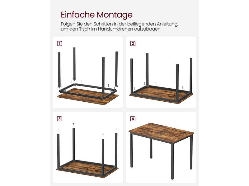 SONGMICS Tavolo RUSTIK