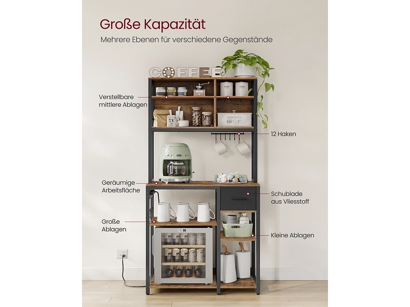 SONGMICS Credenza RUSTIK