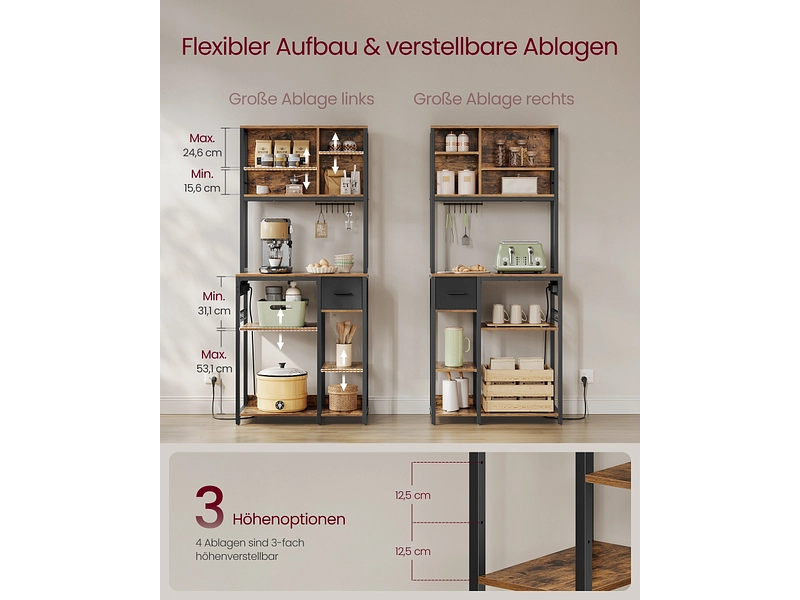 SONGMICS Credenza RUSTIK