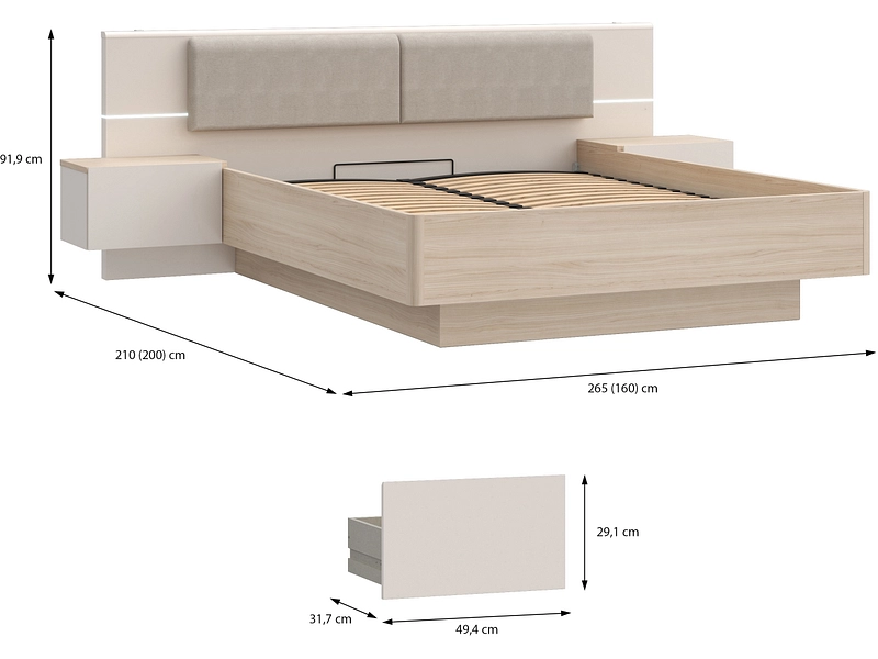 Letto contenitore OSAKA