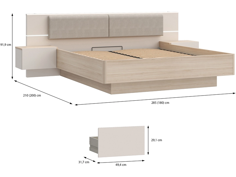 Letto contenitore OSAKA
