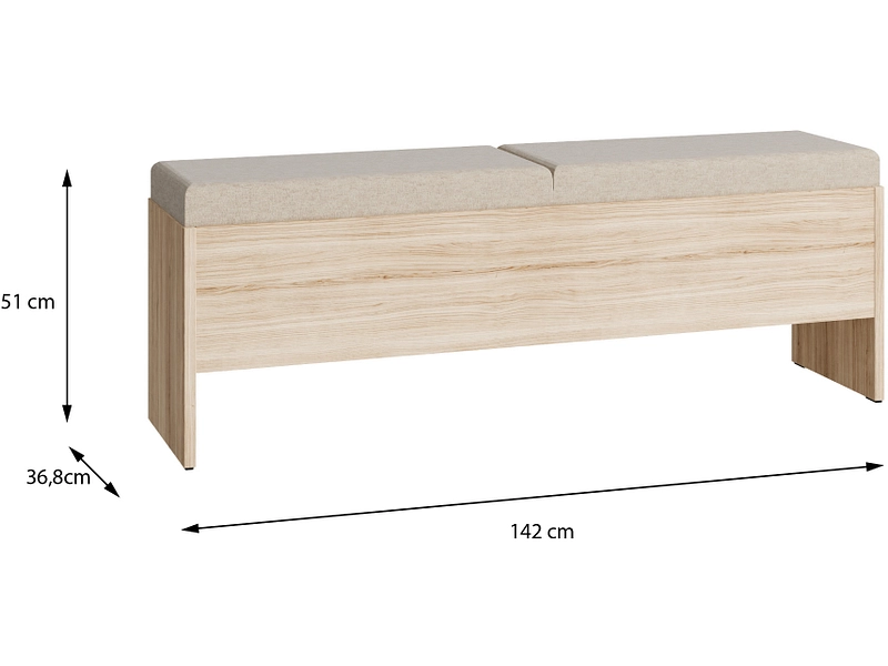 Banc avec rangement OSAKA