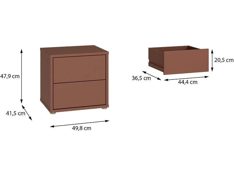 Chevet ALICE SPRINGS 2 tiroirs
