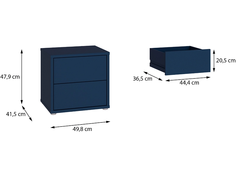 Chevet ALICE SPRINGS 2 tiroirs