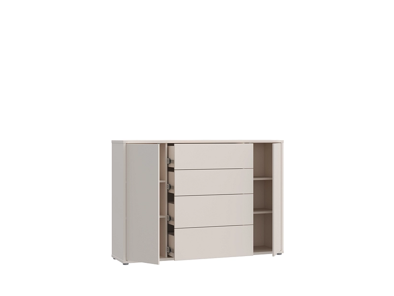 Commode ALICE SPRINGS 2 portes 4 tiroirs Commode ALICE SPRINGS 2 portes 4 tiroirs